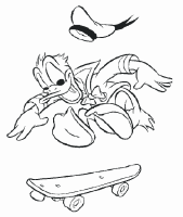 A coloring page of donald duck